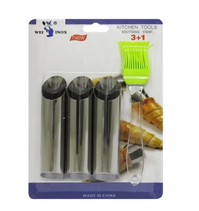 Set Forma inox rulou si pensula silicon ungere WEI A-13146